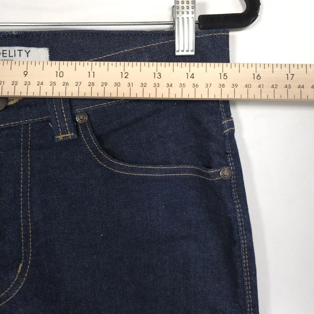 FIDELITY Men's SELVEDGE Jeans‎ TORINO Oxford 29x34 Slim Stretch Dark USA MADE